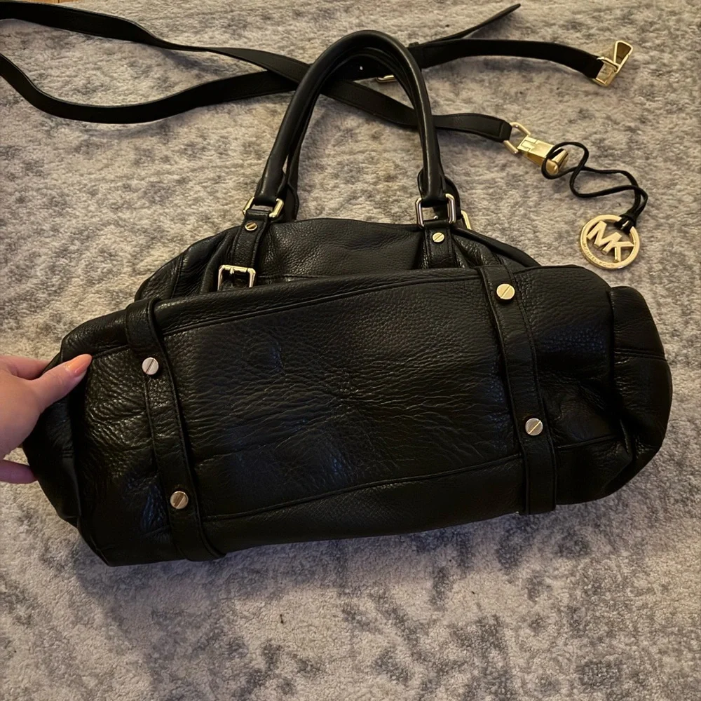 Michael Kors Black Leather Bedford Satchel Bag - Picture 11 of 11